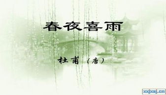 春夜喜雨（春夜喜雨表达了作者怎样的思想感情）