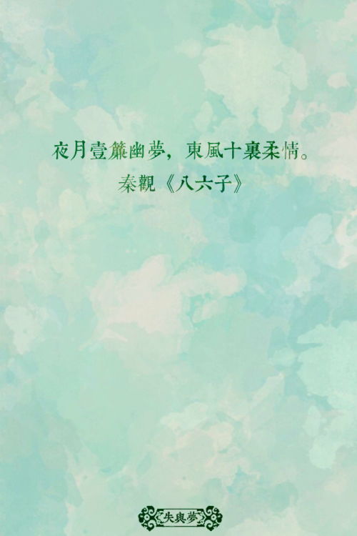 夜月（夜月一帘幽梦,春风十里柔情）