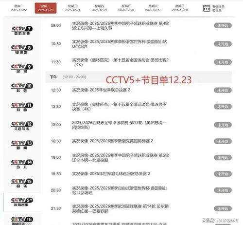 cctv5今天节目表(cctv5今天节目表全部) cctv5今天节目表(cctv5今天节目表全部)